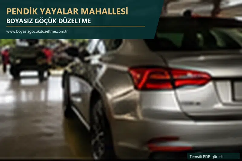 Pendik Yayalar Mahallesi sabit nokta ve mobil PDR randevusunu anlatan temsili otomobil hizmeti görseli