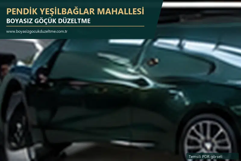 Pendik Yeşilbağlar Mahallesi sabit nokta ve mobil PDR randevusunu anlatan temsili otomobil hizmeti görseli