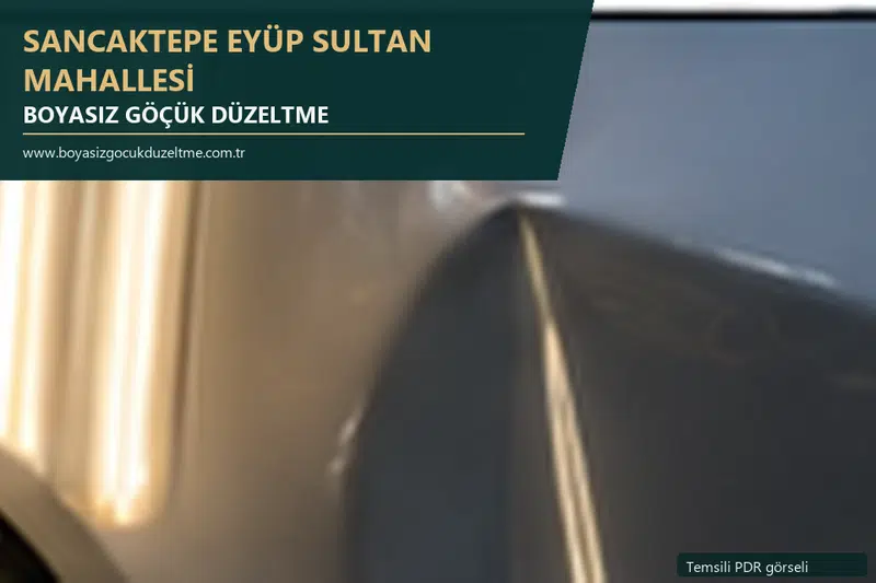 Sancaktepe Eyüp Sultan Mahallesi sabit nokta ve mobil PDR randevusunu anlatan temsili otomobil hizmeti görseli