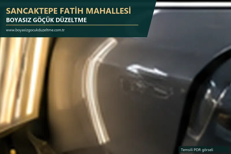 Sancaktepe Fatih Mahallesi sabit nokta ve mobil PDR randevusunu anlatan temsili otomobil hizmeti görseli