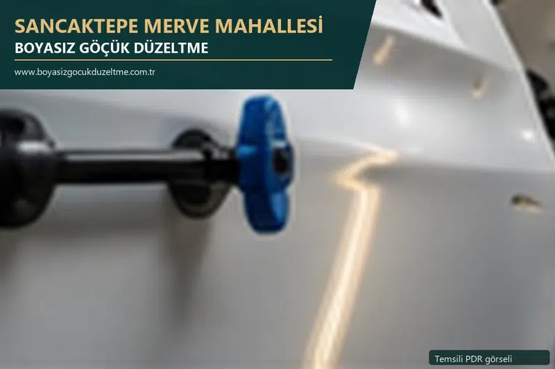 Sancaktepe Merve Mahallesi sabit nokta ve mobil PDR randevusunu anlatan temsili otomobil hizmeti görseli
