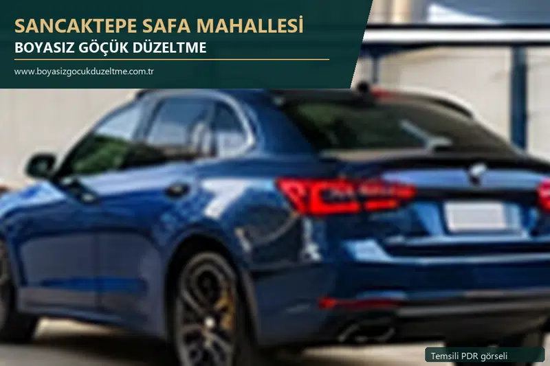 Sancaktepe Safa Mahallesi sabit nokta ve mobil PDR randevusunu anlatan temsili otomobil hizmeti görseli