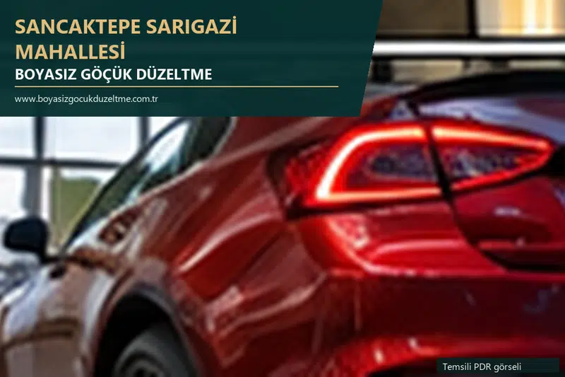 Sancaktepe Sarıgazi Mahallesi sabit nokta ve mobil PDR randevusunu anlatan temsili otomobil hizmeti görseli