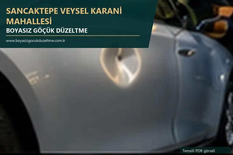 Sancaktepe Veysel Karani Mahallesi sabit nokta ve mobil PDR randevusunu anlatan temsili otomobil hizmeti görseli