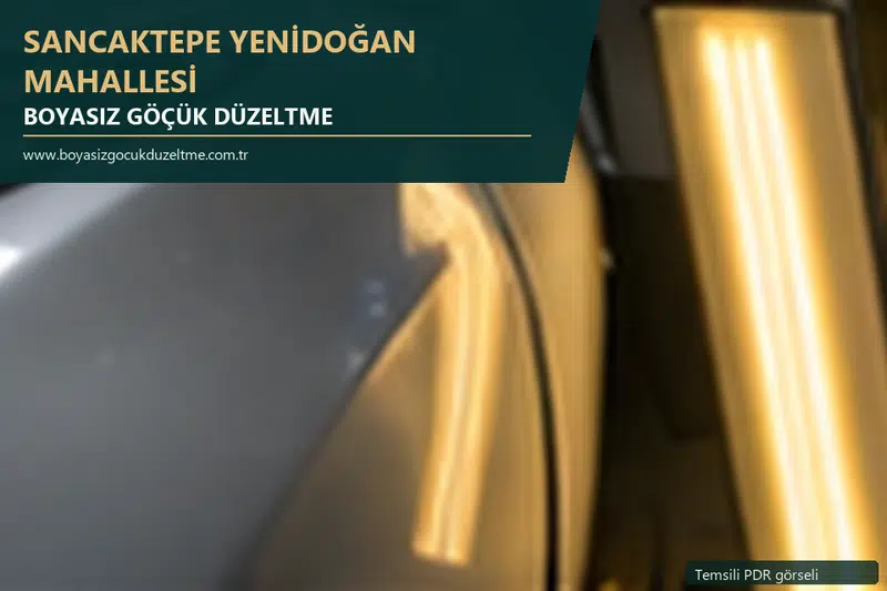 Sancaktepe Yenidoğan Mahallesi sabit nokta ve mobil PDR randevusunu anlatan temsili otomobil hizmeti görseli
