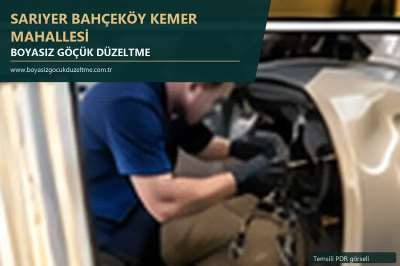Sarıyer Bahçeköy Kemer Mahallesi sabit nokta ve mobil PDR randevusunu anlatan temsili otomobil hizmeti görseli