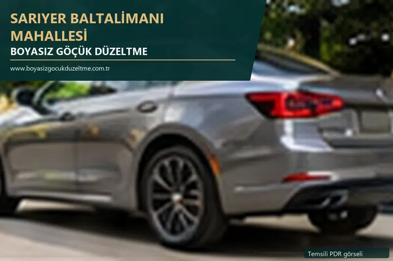 Sarıyer Baltalimanı Mahallesi sabit nokta ve mobil PDR randevusunu anlatan temsili otomobil hizmeti görseli
