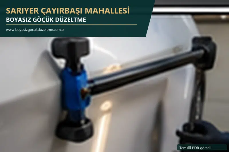 Sarıyer Çayırbaşı Mahallesi sabit nokta ve mobil PDR randevusunu anlatan temsili otomobil hizmeti görseli