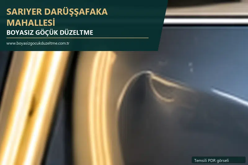 Sarıyer Darüşşafaka Mahallesi sabit nokta ve mobil PDR randevusunu anlatan temsili otomobil hizmeti görseli
