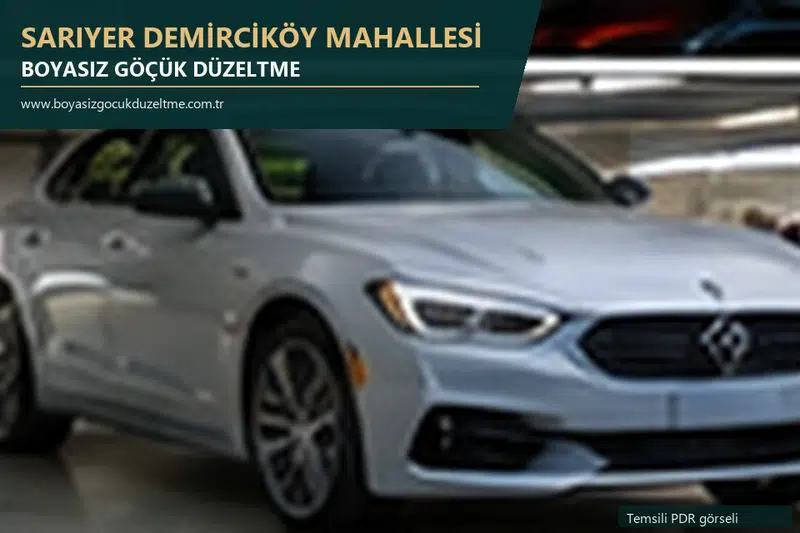 Sarıyer Demirciköy Mahallesi sabit nokta ve mobil PDR randevusunu anlatan temsili otomobil hizmeti görseli