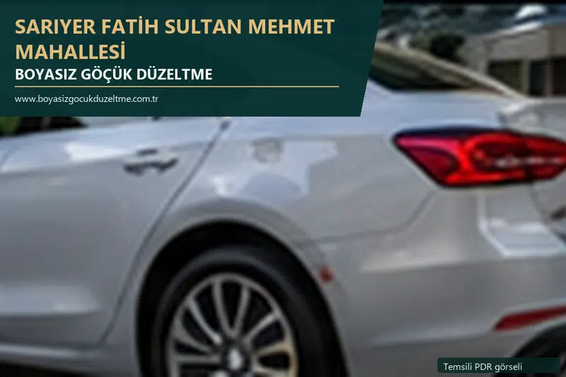 Sarıyer Fatih Sultan Mehmet Mahallesi sabit nokta ve mobil PDR randevusunu anlatan temsili otomobil hizmeti görseli