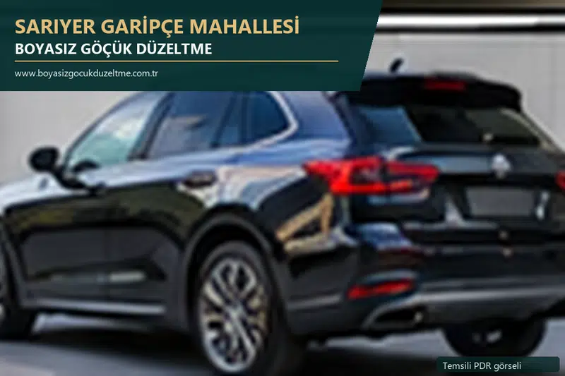 Sarıyer Garipçe Mahallesi sabit nokta ve mobil PDR randevusunu anlatan temsili otomobil hizmeti görseli