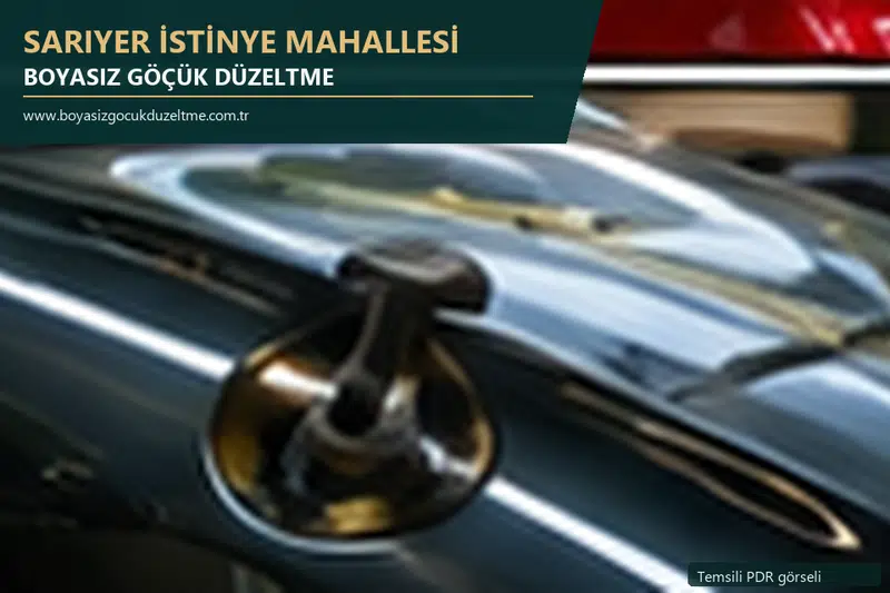 Sarıyer İstinye Mahallesi sabit nokta ve mobil PDR randevusunu anlatan temsili otomobil hizmeti görseli