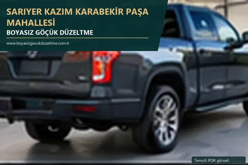 Sarıyer Kazım Karabekir Paşa Mahallesi sabit nokta ve mobil PDR randevusunu anlatan temsili otomobil hizmeti görseli