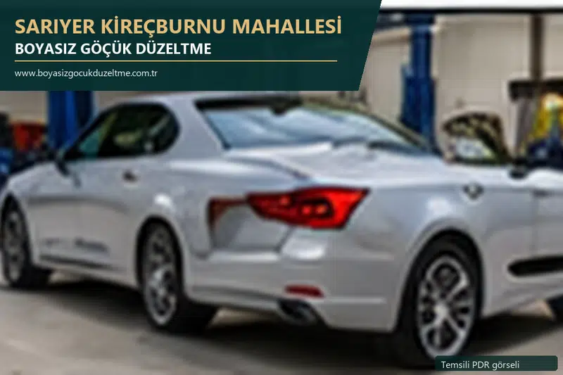 Sarıyer Kireçburnu Mahallesi sabit nokta ve mobil PDR randevusunu anlatan temsili otomobil hizmeti görseli