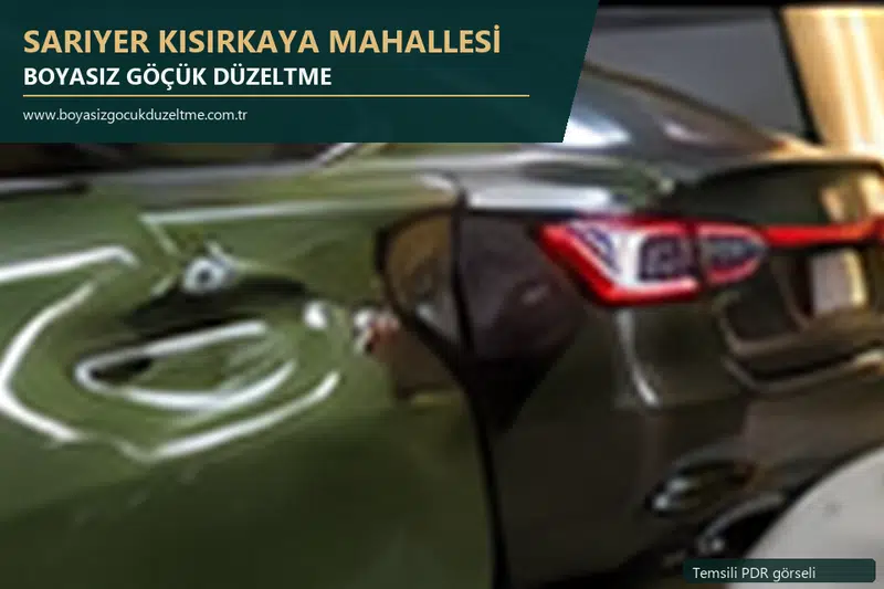 Sarıyer Kısırkaya Mahallesi sabit nokta ve mobil PDR randevusunu anlatan temsili otomobil hizmeti görseli