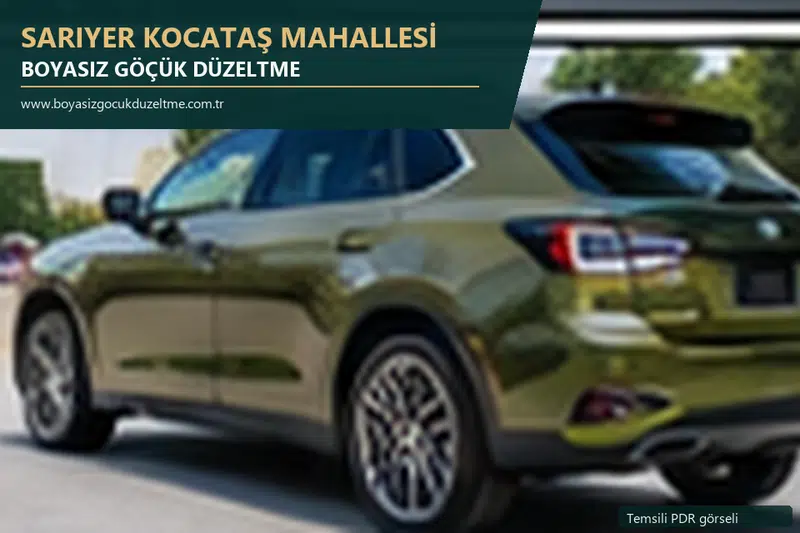 Sarıyer Kocataş Mahallesi sabit nokta ve mobil PDR randevusunu anlatan temsili otomobil hizmeti görseli