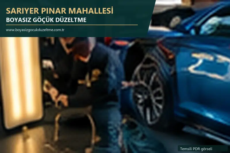 Sarıyer Pınar Mahallesi sabit nokta ve mobil PDR randevusunu anlatan temsili otomobil hizmeti görseli