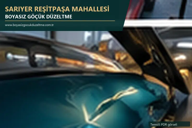 Sarıyer Reşitpaşa Mahallesi sabit nokta ve mobil PDR randevusunu anlatan temsili otomobil hizmeti görseli