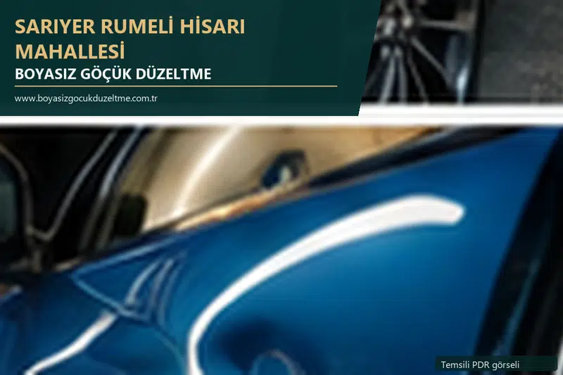 Sarıyer Rumeli Hisarı Mahallesi sabit nokta ve mobil PDR randevusunu anlatan temsili otomobil hizmeti görseli
