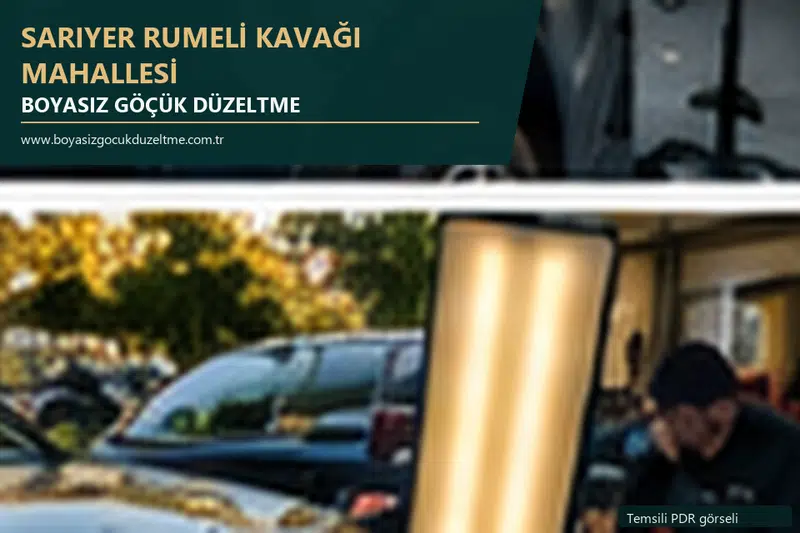 Sarıyer Rumeli Kavağı Mahallesi sabit nokta ve mobil PDR randevusunu anlatan temsili otomobil hizmeti görseli