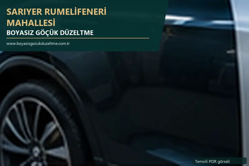 Sarıyer Rumelifeneri Mahallesi sabit nokta ve mobil PDR randevusunu anlatan temsili otomobil hizmeti görseli