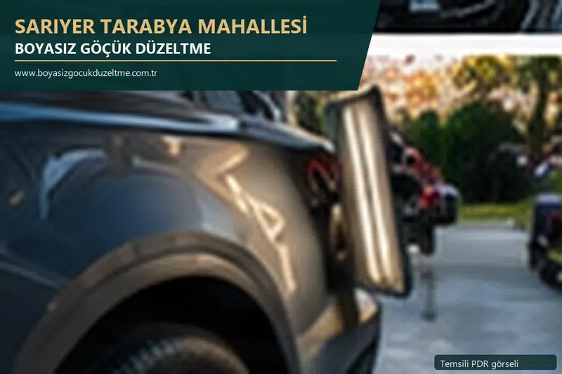 Sarıyer Tarabya Mahallesi sabit nokta ve mobil PDR randevusunu anlatan temsili otomobil hizmeti görseli