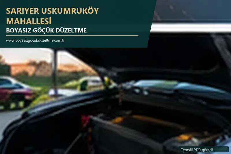 Sarıyer Uskumruköy Mahallesi sabit nokta ve mobil PDR randevusunu anlatan temsili otomobil hizmeti görseli