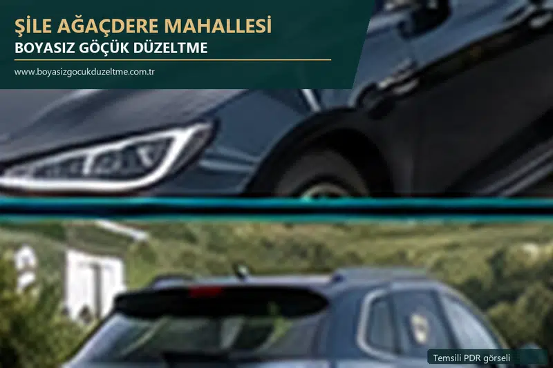 Şile Ağaçdere Mahallesi sabit nokta ve mobil PDR randevusunu anlatan temsili otomobil hizmeti görseli