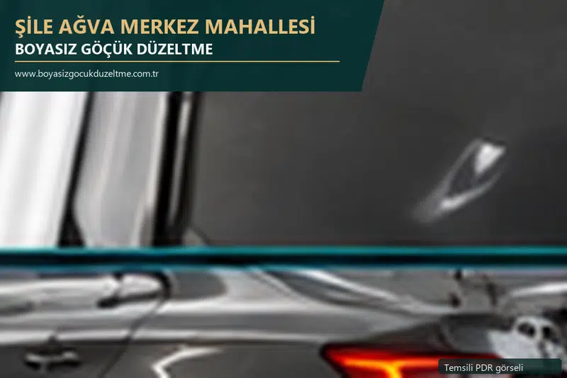 Şile Ağva Merkez Mahallesi sabit nokta ve mobil PDR randevusunu anlatan temsili otomobil hizmeti görseli