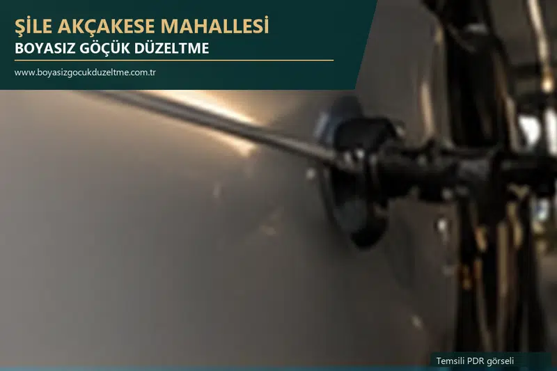 Şile Akçakese Mahallesi sabit nokta ve mobil PDR randevusunu anlatan temsili otomobil hizmeti görseli