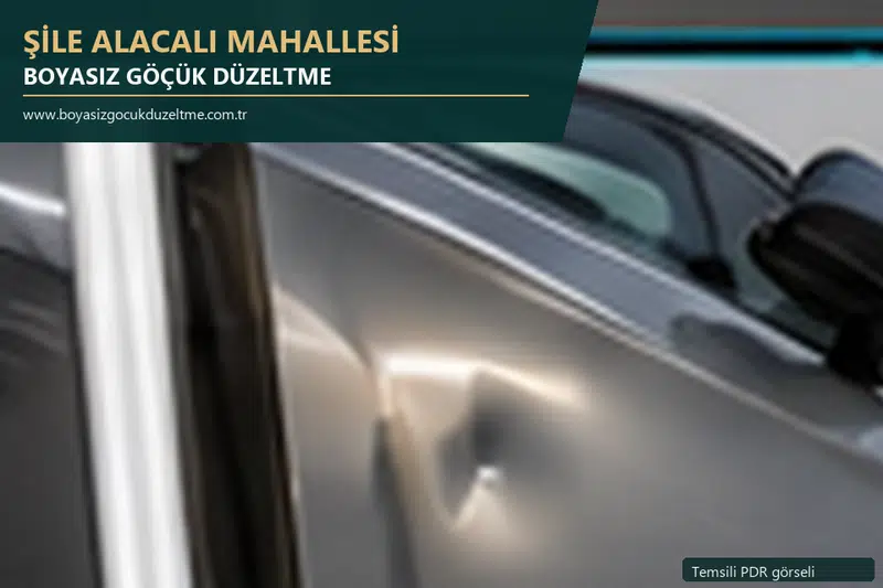 Şile Alacalı Mahallesi sabit nokta ve mobil PDR randevusunu anlatan temsili otomobil hizmeti görseli