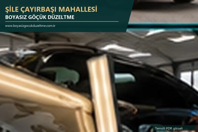 Şile Çayırbaşı Mahallesi sabit nokta ve mobil PDR randevusunu anlatan temsili otomobil hizmeti görseli