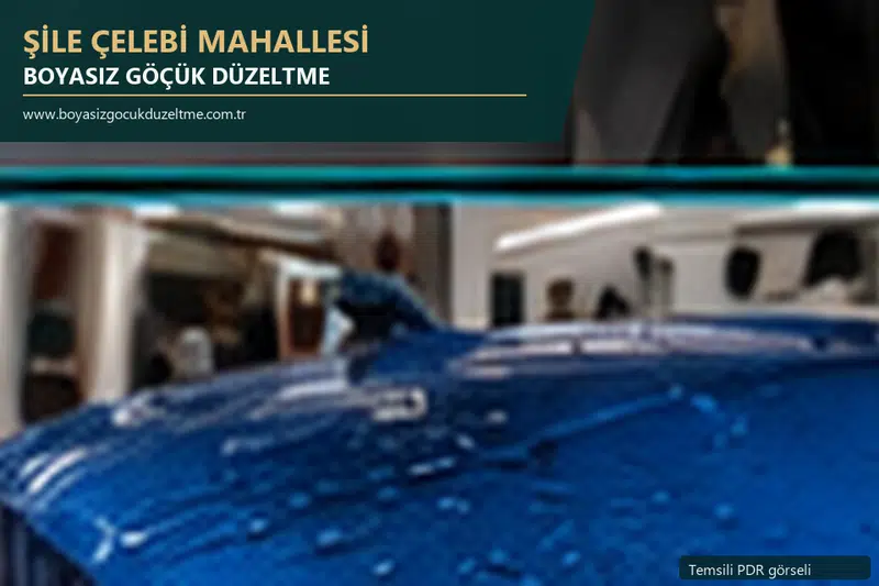Şile Çelebi Mahallesi sabit nokta ve mobil PDR randevusunu anlatan temsili otomobil hizmeti görseli