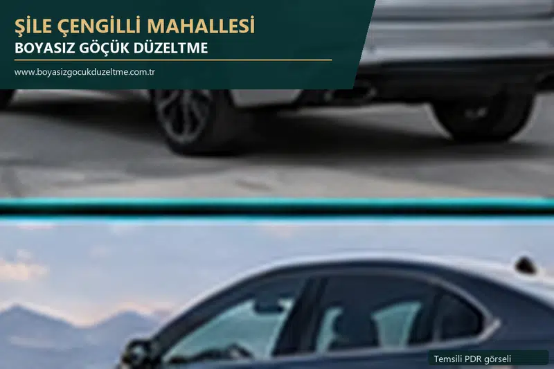Şile Çengilli Mahallesi sabit nokta ve mobil PDR randevusunu anlatan temsili otomobil hizmeti görseli