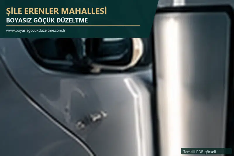 Şile Erenler Mahallesi sabit nokta ve mobil PDR randevusunu anlatan temsili otomobil hizmeti görseli