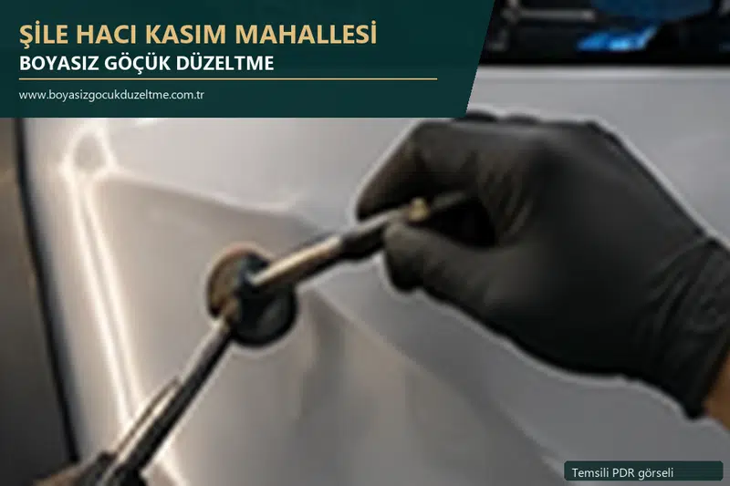 Şile Hacı Kasım Mahallesi sabit nokta ve mobil PDR randevusunu anlatan temsili otomobil hizmeti görseli