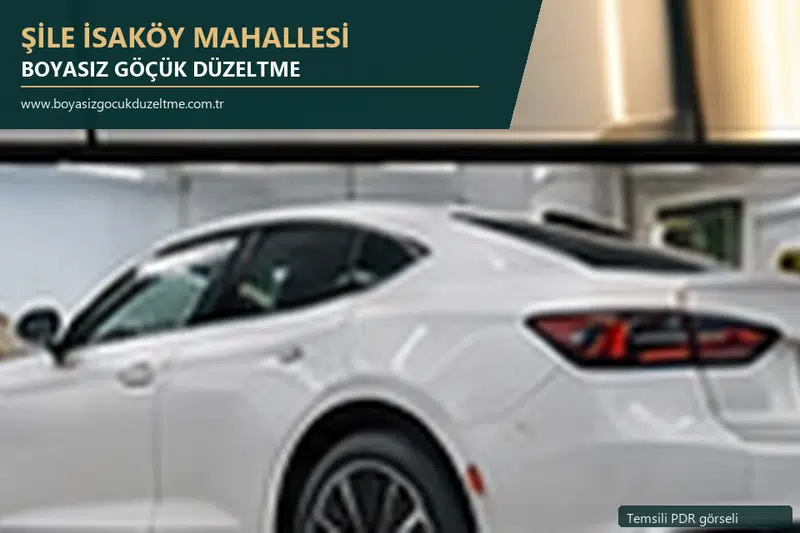 Şile İsaköy Mahallesi sabit nokta ve mobil PDR randevusunu anlatan temsili otomobil hizmeti görseli