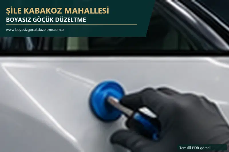 Şile Kabakoz Mahallesi sabit nokta ve mobil PDR randevusunu anlatan temsili otomobil hizmeti görseli