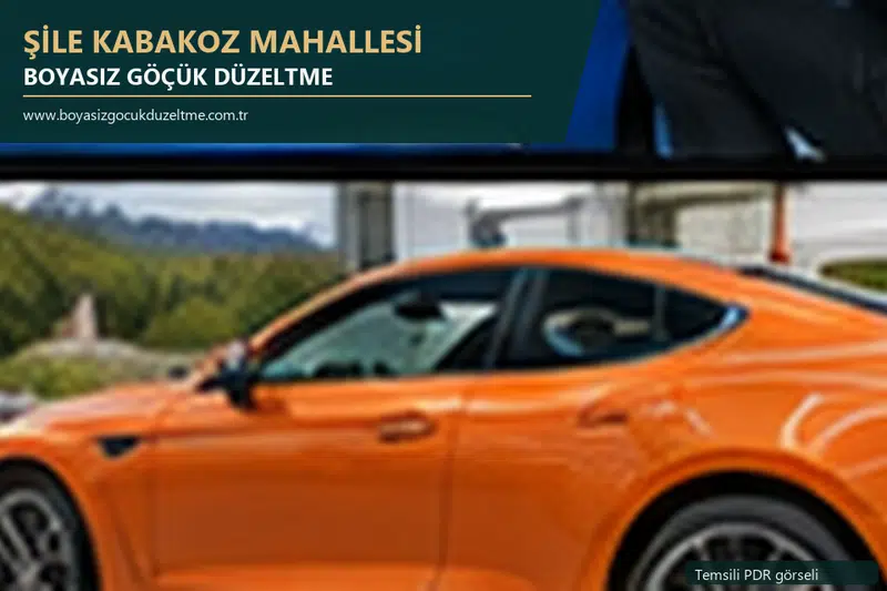 Şile Kabakoz Mahallesi hizmet rehberi için modern otomobil ve boyasız göçük incelemesini anlatan temsili görsel