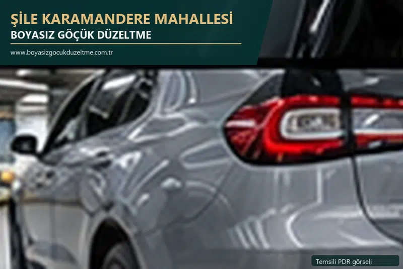 Şile Karamandere Mahallesi sabit nokta ve mobil PDR randevusunu anlatan temsili otomobil hizmeti görseli