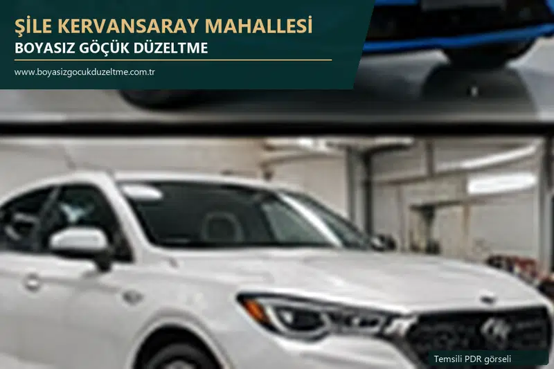 Şile Kervansaray Mahallesi sabit nokta ve mobil PDR randevusunu anlatan temsili otomobil hizmeti görseli