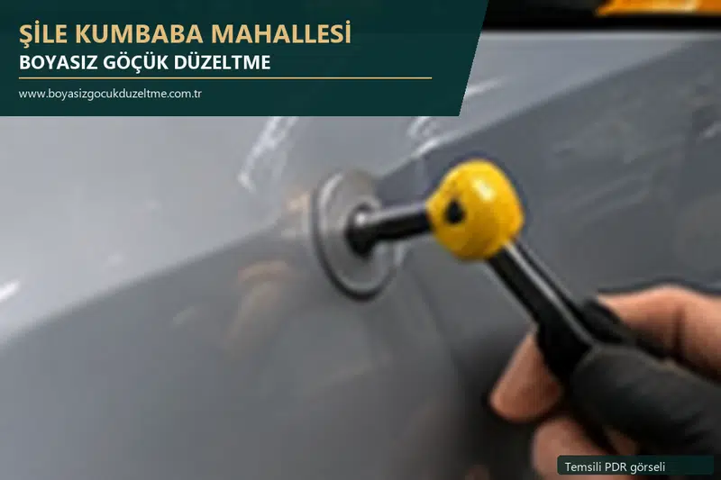 Şile Kumbaba Mahallesi sabit nokta ve mobil PDR randevusunu anlatan temsili otomobil hizmeti görseli