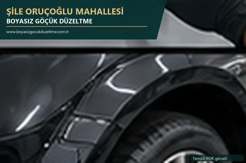 Şile Oruçoğlu Mahallesi sabit nokta ve mobil PDR randevusunu anlatan temsili otomobil hizmeti görseli