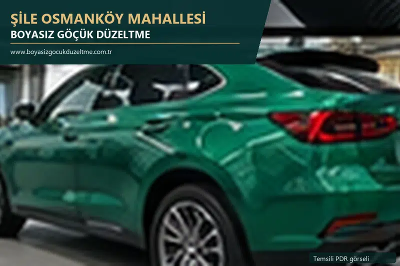 Şile Osmanköy Mahallesi sabit nokta ve mobil PDR randevusunu anlatan temsili otomobil hizmeti görseli