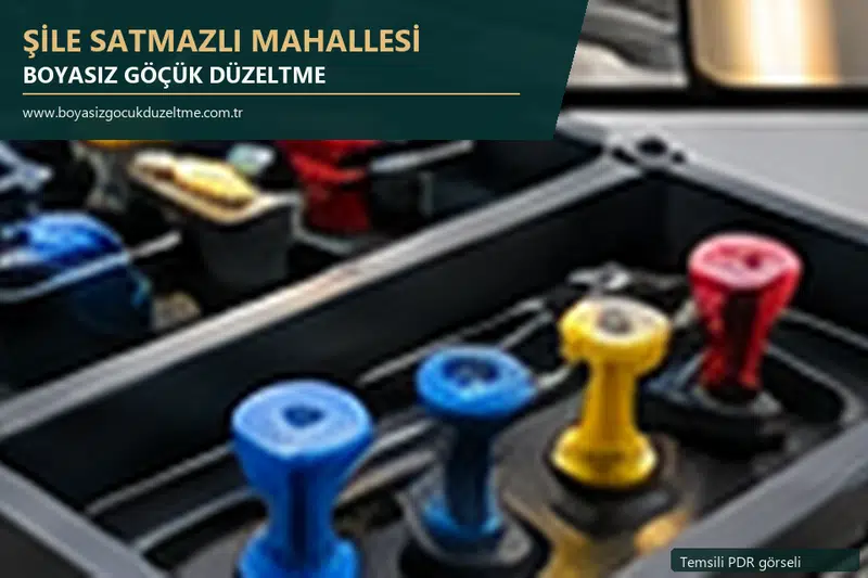 Şile Satmazlı Mahallesi sabit nokta ve mobil PDR randevusunu anlatan temsili otomobil hizmeti görseli