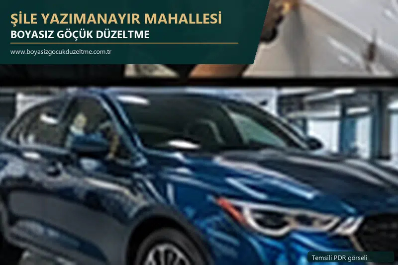 Şile Yazımanayır Mahallesi sabit nokta ve mobil PDR randevusunu anlatan temsili otomobil hizmeti görseli