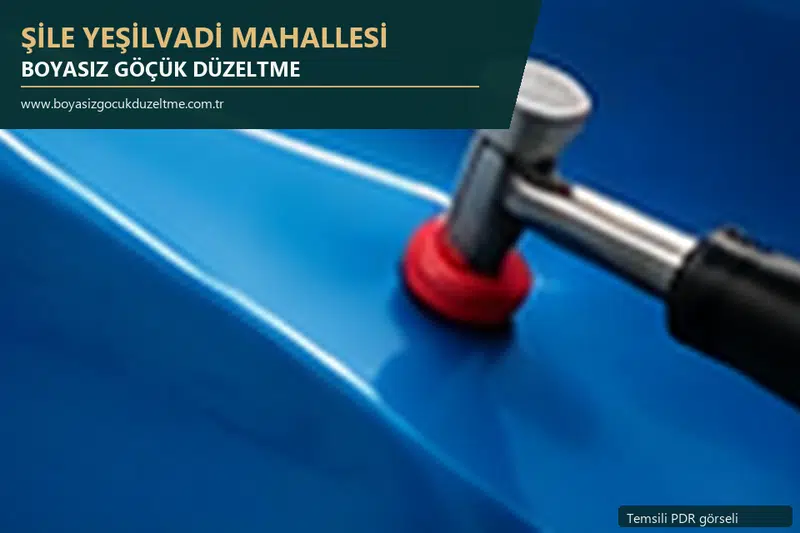 Şile Yeşilvadi Mahallesi sabit nokta ve mobil PDR randevusunu anlatan temsili otomobil hizmeti görseli
