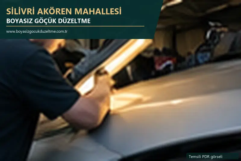 Silivri Akören Mahallesi sabit nokta ve mobil PDR randevusunu anlatan temsili otomobil hizmeti görseli
