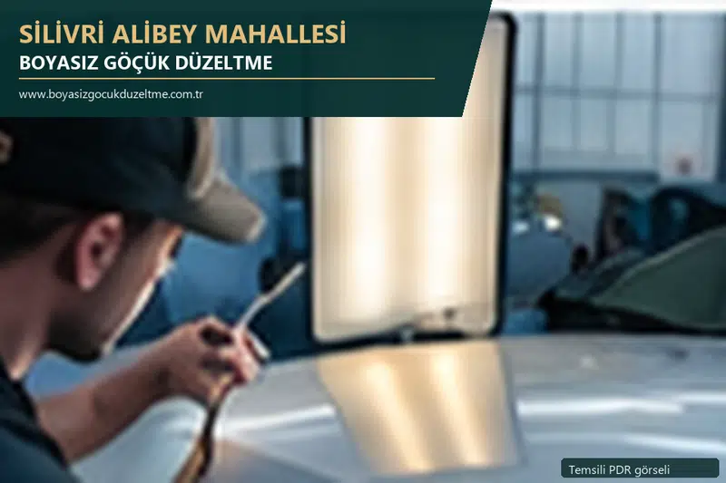 Silivri Alibey Mahallesi sabit nokta ve mobil PDR randevusunu anlatan temsili otomobil hizmeti görseli